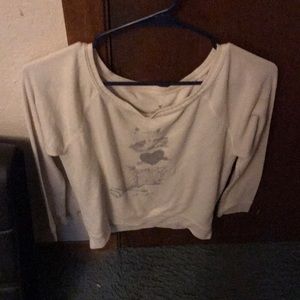 White racoon long sleeve plush shirt